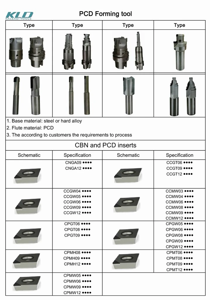 PCD Diamond Cutter Cutting Auto Parts CNC Machine Milling Turning Cutter Tool