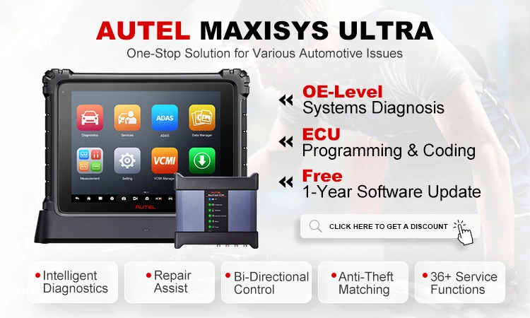 Autel Maxisys Ultra Intelligent Diagnostic Scanner OBD2/Can Bi-Directional Scan Tool 5in1 Vcmi Car Repair Tool No IP Restriction