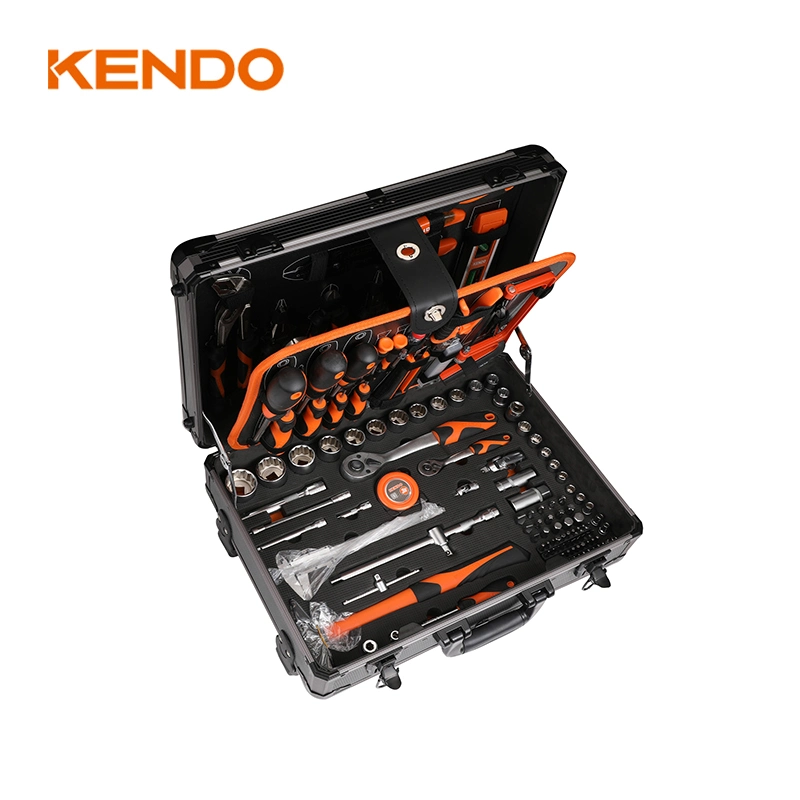 Kendo 161PC Aluminium Case Tool Set Household and Car Repairing Hand Tool Box Kit