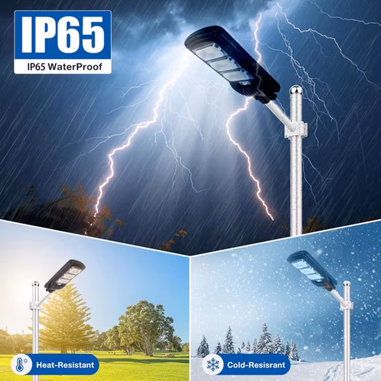 АБС-пластик IP65 Водонепроницаемый наружный 50 Вт 100 Вт 150 Вт 200 Вт 250 Вт 300 Вт Встроенный светодиодный уличный фонарь «все в одном» на солнечной энергии